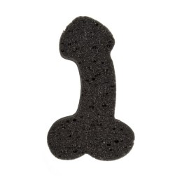 Zabawna Gąbka do Kąpieli w Kształcie Penisa – Czerń, 19 cm