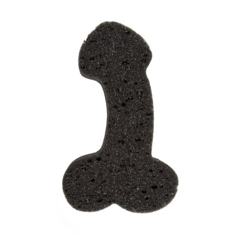 Zabawna Gąbka do Kąpieli w Kształcie Penisa – Czerń, 19 cm