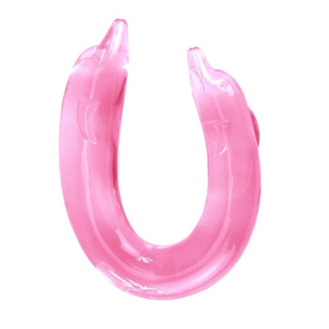 Giętkie Dildo Podwójny Delfin Baile, Różowe