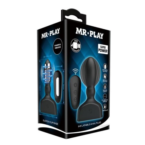 MR PLAY - Nadmuchiwany Wibrujący Plug Analny