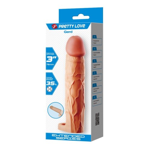 PRETTY LOVE - Gerd Flesh – Przedłużka na penisa o długości 76 mm