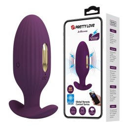 PRETTY LOVE - Jefferson, Plug analny z 12 funkcjami wibracji, 3 trybami elektrostymulacji i zdalnym sterowaniem przez aplikację