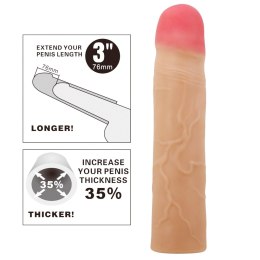 PRETTY LOVE Kylian Flesh – Przedłużka penisa o 7,6 cm (3 cale)