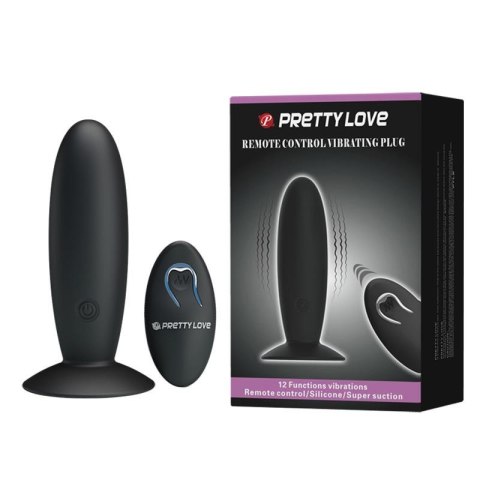 PRETTY LOVE - Wibrujący Plug Analny Sterowany Pilotem, 12 Funkcji