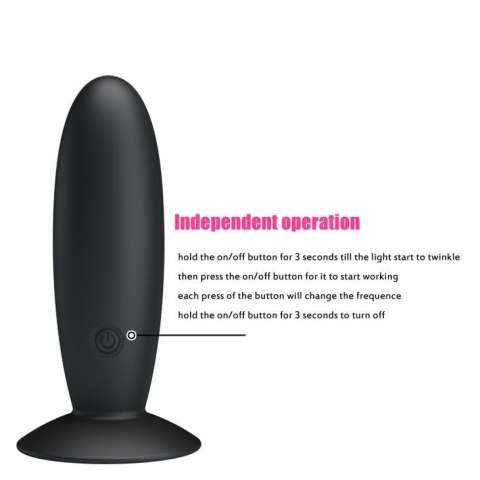 PRETTY LOVE - Wibrujący Plug Analny Sterowany Pilotem, 12 Funkcji