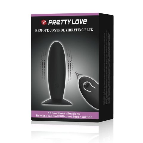 PRETTY LOVE - Wibrujący Plug Analny Sterowany Pilotem, 12 Funkcji
