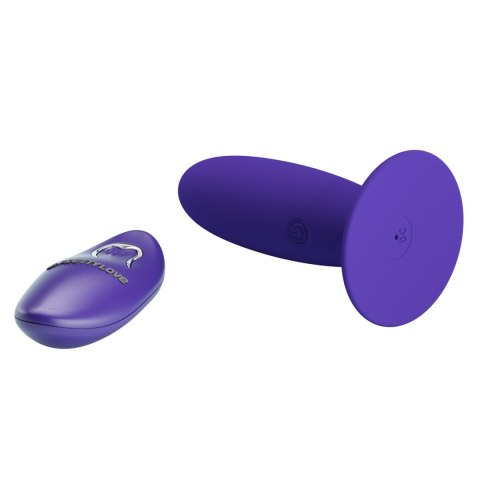 PRETTY LOVE - Wibrujący Plug Analny Sterowany Bezprzewodowym Pilotem – 12 Funkcji Wibracji i Przyssawka