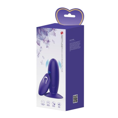 PRETTY LOVE - Wibrujący Plug Analny Sterowany Bezprzewodowym Pilotem – 12 Funkcji Wibracji i Przyssawka