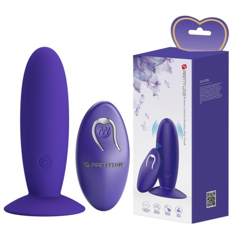 PRETTY LOVE - Wibrujący Plug Analny Sterowany Bezprzewodowym Pilotem – 12 Funkcji Wibracji i Przyssawka
