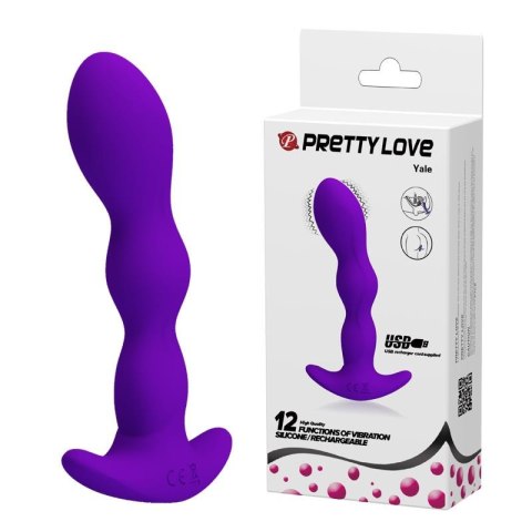 PRETTY LOVE YALE – Wibrujący Plug Analny z 12 Funkcjami USB