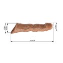 Elegancka nakładka powiększająca Pretty Love z modułową regulacją długości, brązowa - 28 cm