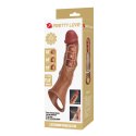 Elegancka nakładka powiększająca Pretty Love z modułową regulacją długości, brązowa - 28 cm