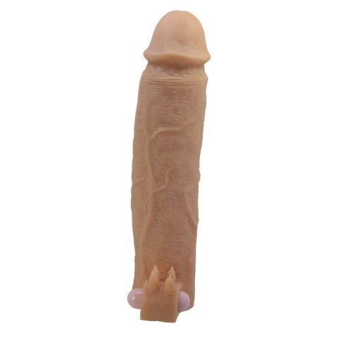 Pretty Love Xerxes – Nakładka na Penisa z Pierścieniem Wibrującym, Kolor Cielisty, 22 cm