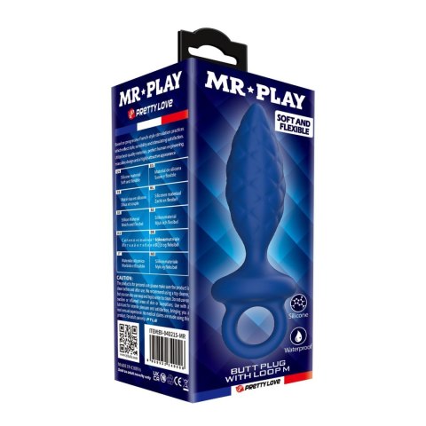 MR. PLAY: Zmysłowy Korek Analny z Pętelką - Rozmiar M