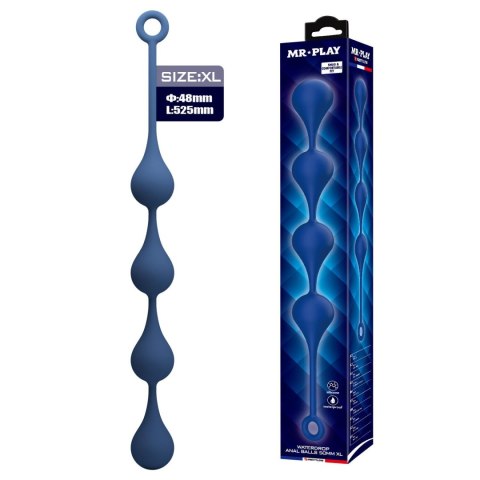 MR PLAY Kroplowe Kulki Analne XL - 52.5 cm