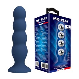 Mr. Play – Elegancki plug analny z metalowymi kulkami i płynnego silikonu