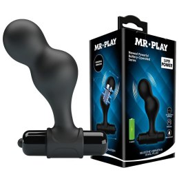 Mr. Play Silikonowy Korek Analny z 10 Funkcjami Wibracji, Czarny
