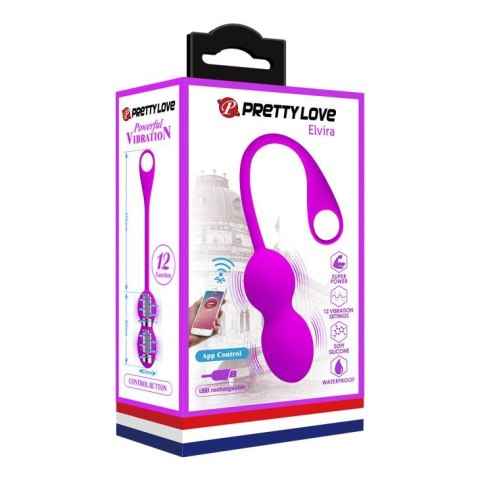 PRETTY LOVE - Elvira Purple - Wibrujące kulki gejszy