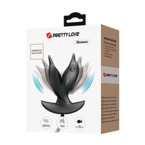 PRETTY LOVE - Hanson: Pompowany Korek Analny z 10 Funkcjami Wibracji