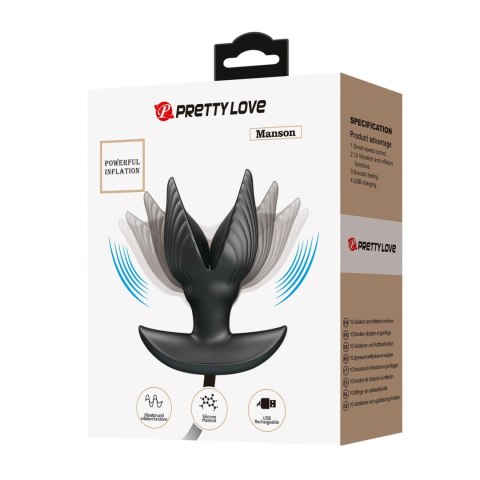 PRETTY LOVE - Manson, Nadmuchiwany Korek Analny z 10 Trybami Wibracji