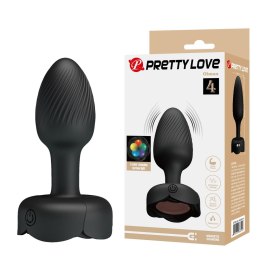 PRETTY LOVE Olman – Silikonowy Korek Analny z 10 Trybami Wibracji i Efektem LED