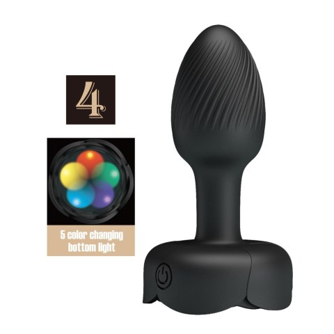 PRETTY LOVE Olman – Silikonowy Korek Analny z 10 Trybami Wibracji i Efektem LED