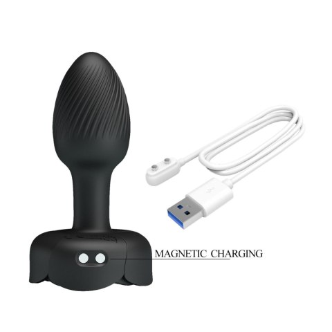 PRETTY LOVE Olman – Silikonowy Korek Analny z 10 Trybami Wibracji i Efektem LED
