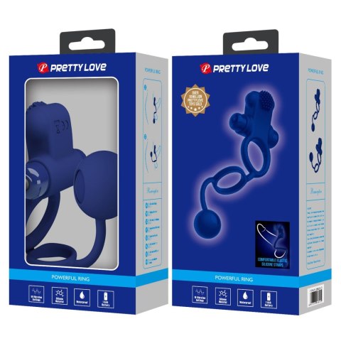 PRETTY LOVE - Potężny pierścień erekcyjny z 10 funkcjami wibracji