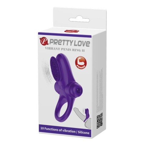 PRETTY LOVE - WIBRUJĄCY PIERŚCIEŃ EREKCYJNY II Fioletowy