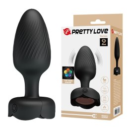 PRETTY LOVE - Varian, wibracyjny korek analny LED, 10 trybów, silikonowy
