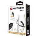 PRETTY LOVE - Warren Black – Wielofunkcyjny Pierścień Erekcyjny z Wibrującą Wtyczką Analną i Bezprzewodowym Pilotem