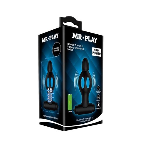 MR PLAY - Silikonowy wibrujący plug analny