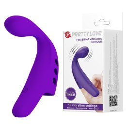 PRETTY LOVE - Wibrator na Palec GORGON Fioletowy, 10 Funkcji Wibracji