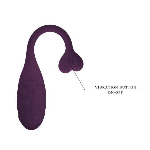 Pretty Love Fisherman Purple – Jajeczko wibrujące z aplikacją (12 trybów)