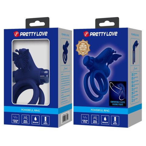 PRETTY LOVE - Pierścień wibrujący z 10 funkcjami stymulacji