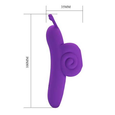 PRETTY LOVE - Snail Honey Finger: Wibrator na Palec z 10 Trybami Wibracji i Funkcją Pamięci