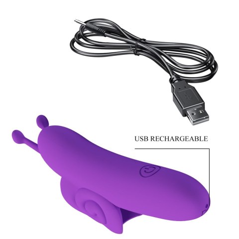 PRETTY LOVE - Snail Honey Finger: Wibrator na Palec z 10 Trybami Wibracji i Funkcją Pamięci