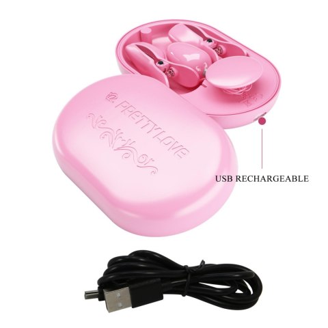 PRETTY LOVE - Różane Pudełko Niespodzianek: 12 Wibracji i 3 Tryby Elektrostymulacji
