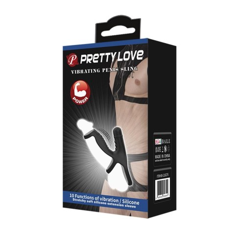 PRETTY LOVE Wibrująca Nakładka na Penisa – 10 Funkcji Wibracji