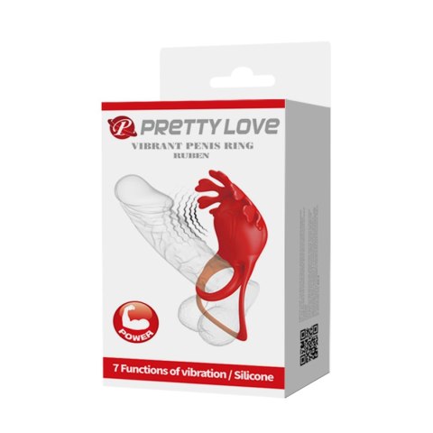 PRETTY LOVE Ruben - Wibrujący Pierścień na Penisa z 7 Funkcjami Wibracji
