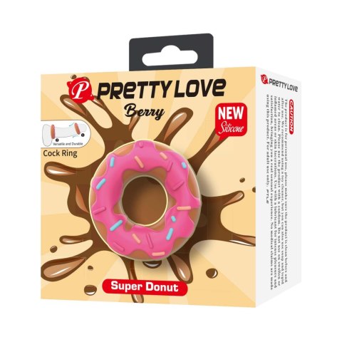 Pretty Love Berry – Zmysłowy Pierścień Erekcyjny Donut z Supermiękkiego Silikonu