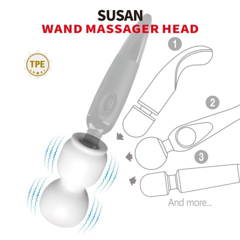 Luksusowa Głowica Masująca Susan Pretty Love Power Head do Masażera Wand