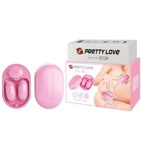 PRETTY LOVE – Różowy Mini Wibrator „Fun Box” z 12 Funkcjami Wibracji