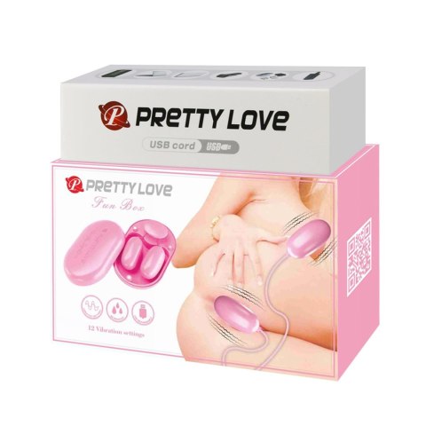 PRETTY LOVE – Różowy Mini Wibrator „Fun Box” z 12 Funkcjami Wibracji