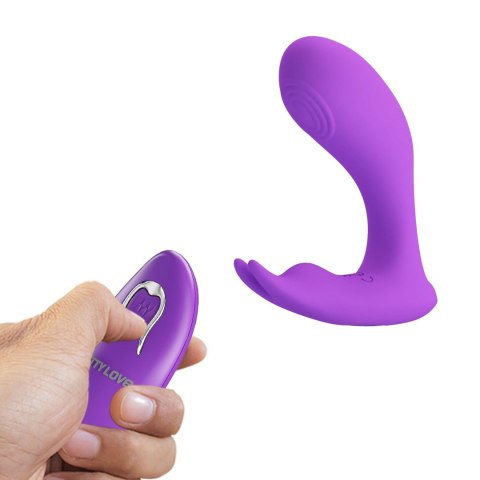 PRETTY LOVE Idabelle Fioletowy – Dyskretny Wibrator G-Spot i Łechtaczki z Pilotem, 12 Funkcji Wibracji i 12 Fal Pulsacyjnych