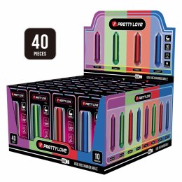 PRETTY LOVE - STEFAN, Dyskretny Wibrator Bullet z 10 Funkcjami Wibracji i Ładowaniem USB