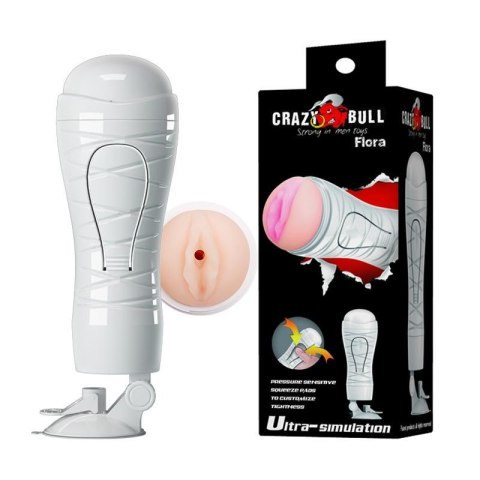 CRAZY BULL - FLORA: Realistyczny Masturbator z Przyssawką