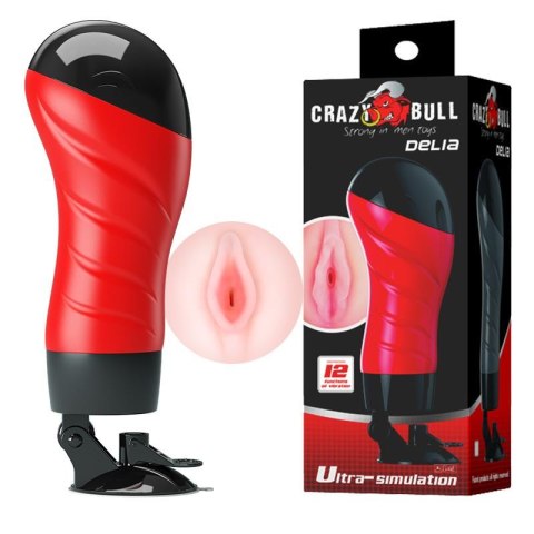PRETTY LOVE - CRAZY BULL DELIA – Masturbator Waginalny z 12 Funkcjami Wibracji