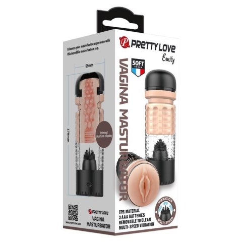 PRETTY LOVE EMILY – Masturbator Męski z Wibracjami – Czarny
