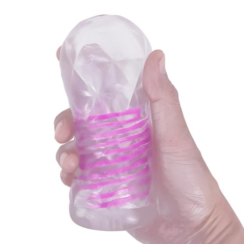 PRETTY LOVE - Przezroczysty Masturbator z Wirującą Cewką